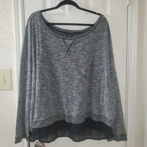 Torrid knit sweater with black ruffle